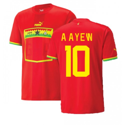 Ghana Andre Ayew #10 Replica Away Stadium Shirt World Cup 2022 Short Sleeve
